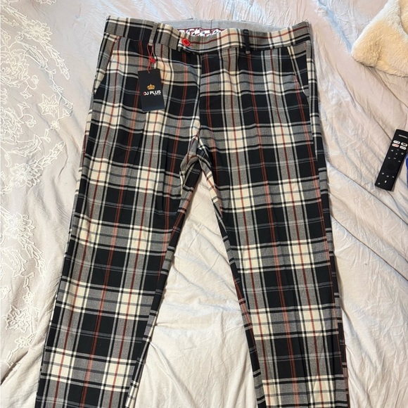 Plaid Men's Pants in Black and Tan - Picture 9 of 14